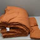 Burnt Orange Duvet Cover Full Size Caramel Pumpkin Rust Bedding Set 3 Pieces Soft Microfiber Minimalist Style Solid Color Comforter Cover with Zipper Ties for Men Women