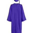 Matte Graduation Cap and Gown 2025 Tassel Adults Set for High School and Bachelor