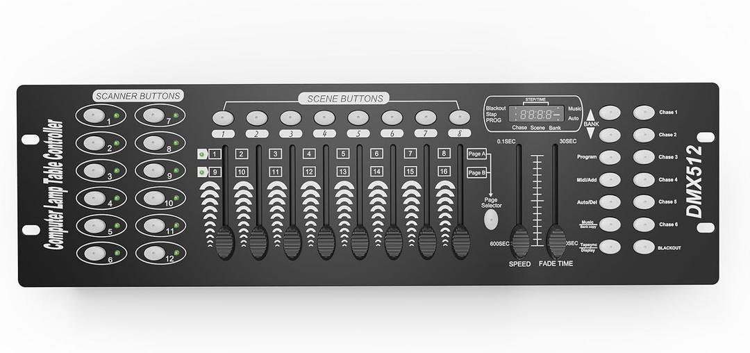 192 Channel DMX512 Console Light Mixer DMX Controller for Stage Effect Party Bar Disco Club DJ Lights