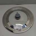 Universal Lid for Pots Pans and Skillets - One Lid Fits All 8.25-12 Inch Pots Frying Pans Skillets Woks, Replacement Pot Lid with Upgraded Heavy Duty Heat Resistant Silicone Handle, Gray