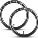 CALPALMY 12"/14"/16"/18"/20"/22"/24"/26"/28" Kids Bike Inner Tubes (2 Pack), Width Fit 1.75/1.95/2.125 with Schrader Valve, Compatible with Most Kid Bike and Road, Mountain Bikes