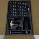 Black Tub Shower Faucet Set Complete with 8-Inch Rainfall Shower Head and Tub Spout Included Shower Valve Tub Shower Trim Kit Matte Black
