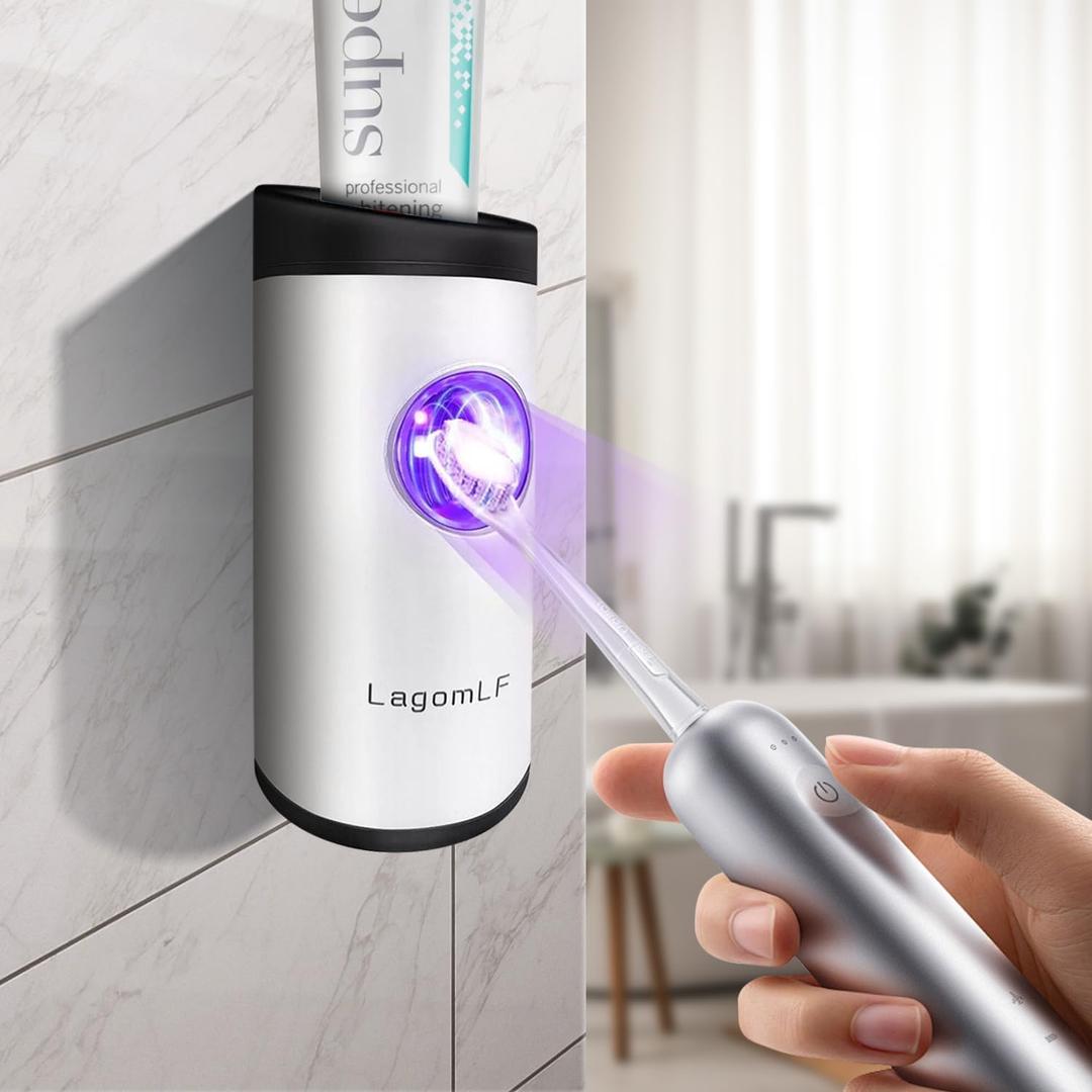 Automatic Toothpaste Dispenser with Motion Sensor - Touchless, Family-Friendly Design for Kids & Adults, Eco-Conscious & Energy-Efficient, Premium ABS Material, Durable & Safe (White)