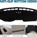 Dash Cover Mat for 2022-2024 2025 Jeep Compass Dashboard Cover Mat Dash Carpet Protector Custom Fit Center Console Cover Sunshade Protector Compass Accessories Pad No Glare (Black)
