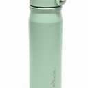 REDUCE 24 oz Hydrate Pro Stainless Steel Insulated Water Bottle - Flip Top Leak-Proof Lid, Dishwasher Safe, BPA-Free, Dual Wall Vacuum, Keeps Drinks Cold for 48 Hrs, Cup Holder Friendly - Matcha