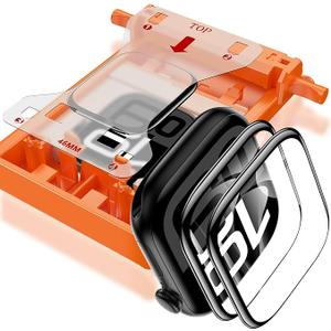 YMHML 2 Pack Tempered Glass Screen Protector for Apple Watch Series 11 Series 10 46mm, [Zero Bubble] 3D Full Coverage Strong Adhesion Waterproof Film with [Automatic Align Tech] iWatch Accessories