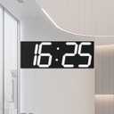 Digital Clock with Large Display 18.7 Inch, GPS Auto-Sync Time, Wall-Mounted with Remote Control, Ideal for Classroom Use