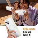 Red2Fire Magnetic for iPhone 15 Case, [Compatible with MagSafe][Military Grade Drop Protection][Heavy Duty Shockproof] Non-Slip Translucent Matte Bumper Phone Case for iPhone 15 6.1"-Antique White