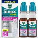 Vicks Sinex Severe Nasal Spray, Moisturizing Ultra Fine Mist with Aloe, Decongestant Medicine, Relief from Stuffy Nose Due to Cold or Allergy, Nasal Congestion & Sinus Pressure Relief, 265 Sprays x 2
