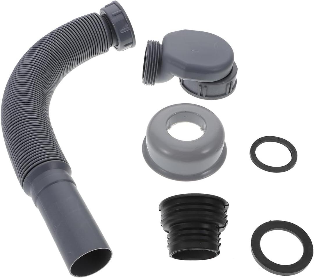 DOITOOL Flexible Tub Drain Low Profile 1 1/2 P Flexible Trap Bathtub Shower Sink Drain Pipe Extension Hose Freestanding Tub for Bath Bathtub Washbasin
