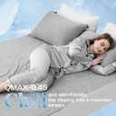 OMERAI Queen Sheet Set, 3 Piece Bed Sheets for Hot Sleeper, Breathable & Cooling, Includes 1 Fitted Sheet and 2 Pillowcases, Grey (Gray)