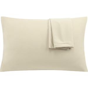 Uxcell 2 Pack Pillow Cases Soft 1800 Series Microfiber Pillowcases Set with Zipper Standard(20"x26") Khaki
