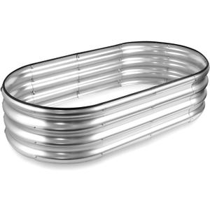 JERIA Raised Garden Bed,Galvanized Raised 421ft Planter Boxes Outdoor with Easy Assembly, Large Garden Bed for Vegetables, Fruits, Flowers