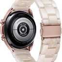 Quick Release Watch Resin Band 22mm 20mm 18mm,Women Men Wacth Bands Compatible with Samsung Galaxy Watch/Huawei Watch/Amazfit Stratos/Garmin Watch/Asus Zenwatch 2 (Colorful ivory white)