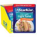 StarKist Chunk Light Tuna in Sunflower Oil, 6.4 oz Pouch (12 Pack) Ready to Eat Wild Caught Tuna, 19g Protein Per Serving, Gluten Free, Soy Free, Kosher, Perfect for Salads, Keto Meals and Snacks, Best By 10/15/25