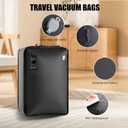 Travel Vacuum Bag(Built-in Electric Vacuum Pump), 28L Vacuum Bags for Travel, USB-C Powered, One-Touch Automatic Vacuum Suctions, IP67 Waterproof(28L+43L)