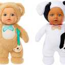 Baby Born Cozy Cuties Soft Baby Doll- Bear & Puppy 1-Pack, Plush Baby Doll for Newborn Babies Ages 0 & Up