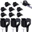 POPETPOP Golf Club Bag Clips On: 14 Pack Plastic Putter Clamp Holder Organizer - Durable Golf Accessories for Men Women Golfer (Black)