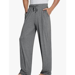 WiWi Super Soft Mens Pajama Pants Premium Cooling Lounge Bottoms Bamboo Viscose Sleep Pant with Pockets .L