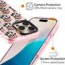 for iPhone 16 Pro Max Case Cute - Durable Shockproof 6.6 ft Drop Impact Phone Case - Funny Milk Cow Ducky Design (6.9") Glitter Pink