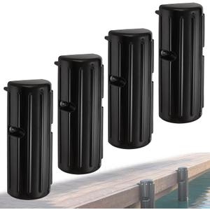 OCEANBROAD Boat Bumpers for Docking, Boat Dock Bumpers for Edge & Side, Marine Fender Guard with Stainless Steel Hardware, UV-Resistant PVC, Vertical Dock Protection for Straight Edge Installation