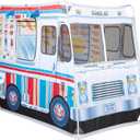 Melissa & Doug Fabric Double-Sided Food Truck Play Tent - Ice Cream and BBQ Role Play Toy Food Truck Tent, for Kids Ages 3+ (17.5 x 8.5 x 3.7, Multi-color)