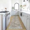 2'6''x8' Runner Rugs Washable Rug: Modern Abstract Living Room Rug Soft Anti-Skid Thin Carpet Indoor Floor Non-Shedding Carpets for Bedroom Dining Room Farmhouse Nursery Home Office Brown Black