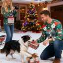 Mens Ugly Christmas Sweater Novelty 3D Graphic Long Sleeve Junior Xmas Sweatshirt Size S-3XL (Green, S)