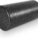 ProsourceFit High Density Foam Rollers 12 - inches long, Firm Full Body Athletic Massage Tool for Back Stretching, Yoga, Pilates, Post Workout Muscle Recuperation, Black