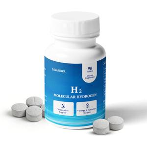 Hydrogen Water Tablets with Magnesium, H2 Molecular Hydrogen Tablets for Drinking Water, Fast Dissolving, Energy Metabolism, Cognitive & Antioxidant Support, 90 Tablets