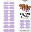 MOYOU LONDON Semi Cured Gel Nail Strips - 20 Pcs. Waterproof Gel Nail Wraps, Cures in Sunlight or UV/LED Lamp, Lasts Up to 2+ Weeks, Stretchable, Easy to Apply & Remove, Vegan & Cruelty-Free 3 Pack