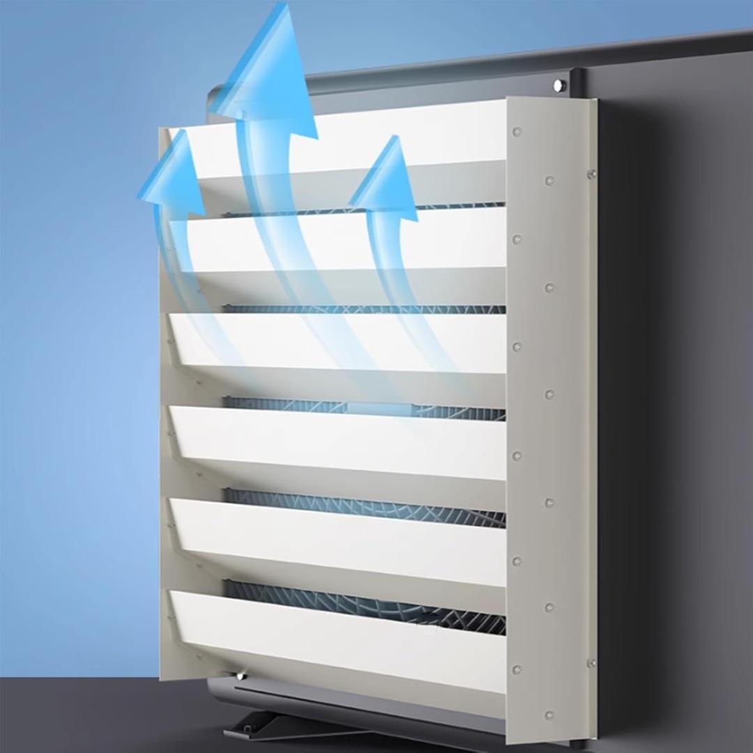 Outdoor AC Condenser Deflector Baffle, Galvanized Steel Wind Guide Cover Compressor Fence, Universal Fit for Air Conditioner Protection 25.5x25.5 in