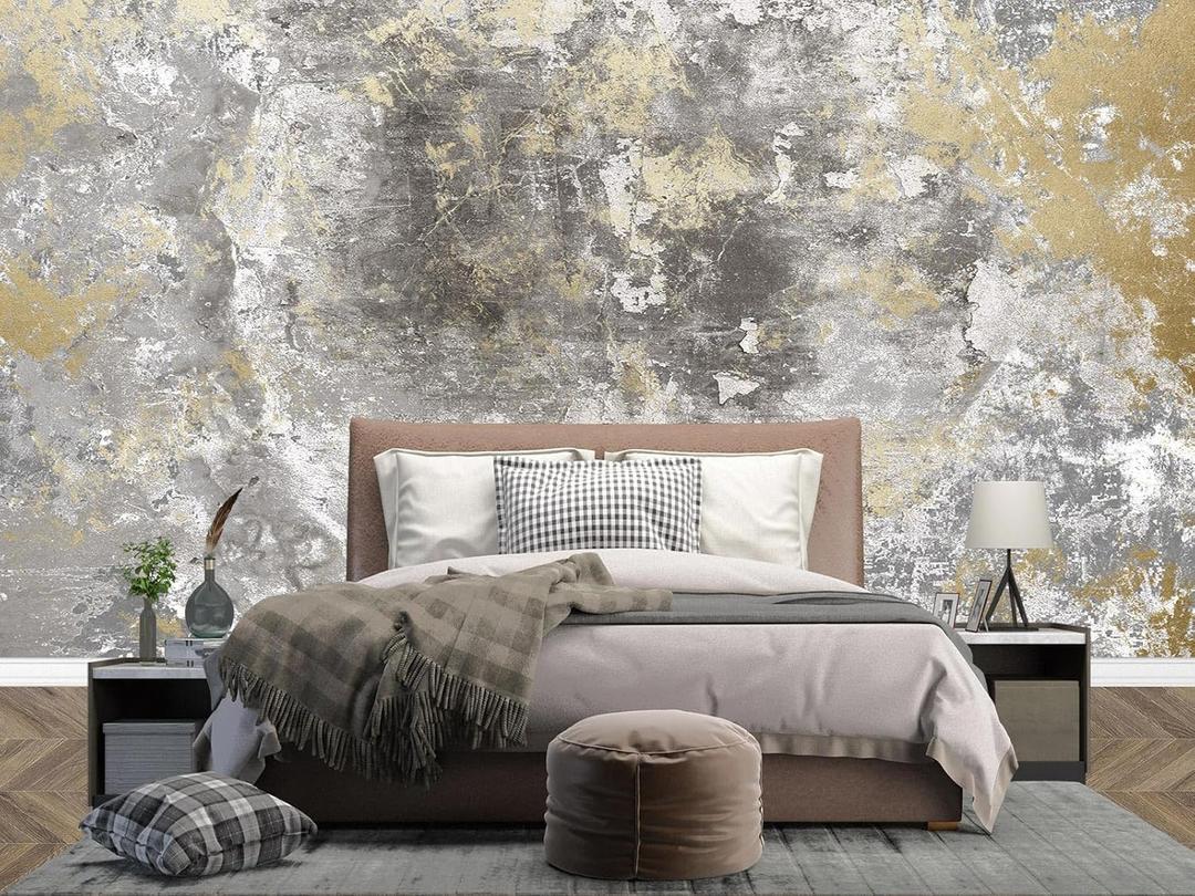 Vintage Wall Industrial Style Wall Mural Wallpaper for Bedroom 137" x 102"(W x H) (No.6)