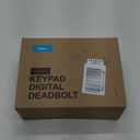 Veise Fingerprint Door Lock with 2 Knobs - Keyless Entry Door Lock with Handle, Electronic Keypad Deadbolt, Smart Front Handle Set, Auto-Locking, Waterproof, Easy Installation, Matte Black