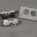 BESTTEN 2 Pack Combination Toggle Light Switch and Duplex Receptacle Outlet, Single Pole Toggle Wall Switch, Grounded Outlet, Combo Style, 15 Amp, Wallplate Included, UL Listed, White