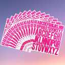 3 x 14 Sheets 1 Inch and 2 Inch Capital Letters Stickers,728 Pieces Alphabet Stickers for Scrapbooking, Sign, Water Bottle,Arts & Crafts Supplies - Rose Red