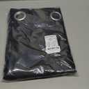 NICETOWN Pitch Black Solid Thermal Insulated Grommet Blackout Curtains/Drapes for Bedroom Window (2 Panels, 42 inches Wide by 63 inches Long, Black)