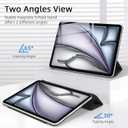 for iPad Air 13 inch M4/M3/M2 Case (2026/2025/2024,Model A3268/A3269/A3271), Auto Sleep/Wake and Magnetic Closure, Slim Trifold Stand Case, PU Leather Cover, Support Apple Pencil Pro, Black