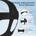 Chin Strap for Sleeping with 4-Side Adjustment, Anti Snoring Chin Strap Elasticity for Adults, Anti Snoring Devices Breathable and Durable, Snore Stopper for CPAP Users, Black, M