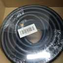 Wiseflow Garden Hose 75FT x 3/4", Heavy Duty Rubber Hose, Water Hose with Five Layered Braiding, Male Female Fittings, 1200PSI Burst, 300PSI Working for Yard, Car Wash, Pets (Black)