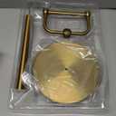 Toilet Paper Holder Stand, Modern Bathroom Free Standing Toilet Paper Roll Holder, Post Pivoting Toilet Paper Stand with Stainless Steel Tissue Rack, Rust-Proof & Heavy Stable BaseBrushed Gold