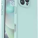 Vooii Compatible with iPhone 16 Pro Case, Liquid Silicone Upgrade [Camera Protection] [Soft Anti-Scratch Microfiber Lining] Shockproof Phone Case for iPhone 16 Pro 6.3 inch - Mint