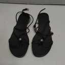 Strappy Flat Sandals for Women Comfortable Open Round Toe Sandals Dressy Beach Thong Flip Flop Slides
