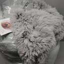 FurHaven 36" Calming Donut Dog Bed for Large Dogs, Round Plush Donut Design with Soft Filling for Snuggling Comfort, Removable Washable Cover, Large, Shaggy Faux Fur, Mist Gray