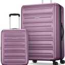American Tourister Westridge Hardshell Luggage Set - 2 Piece Set - 20/28" Carry-On & Large Checked Luggage Set with Spinner Wheels - Expandable Hard Suitcases for Travel - Hard ABS Shell - Purple Haze