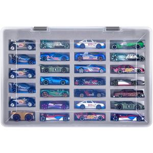 FULLCASE Case Compatible with Hot Wheels Cars. Toy Organizer Storage Container Holds for Hotwheels Car 27pcs. Display Carrying Holder with 4 Size of Slots (Box Only)