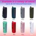 LTGEM Silicone Carrying Travel Case Compatible with JBL FLIP 5 Waterproof Portable Speaker with Extra Carabiner - Blue