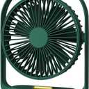 AceMining Silent & Cooling Desk Fan with 4 Speeds, USB with Night Light, 330 Rotation, Small Table Fan for Bedroom & Office (Green)