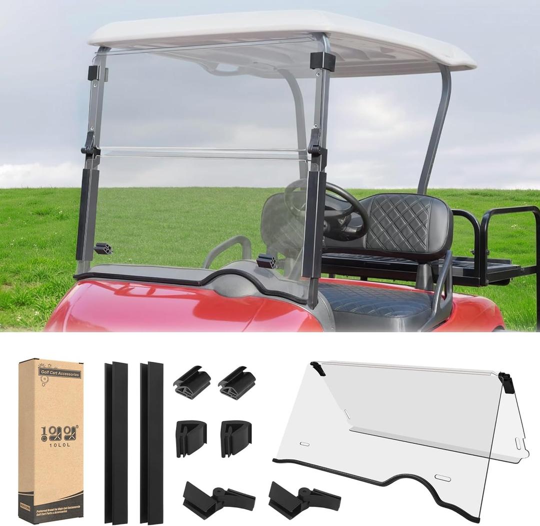 10L0L Golf Cart Windshield for EZGO RXV 2008-2023, 2024+