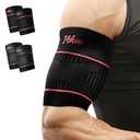 Bicep Tendonitis Brace for Pain Relief, Bicep Tendonitis Sleeve for Muscle Strains Recovery, Bicep Compression Sleeve for Workouts (Large, 1Pair) (Orange)